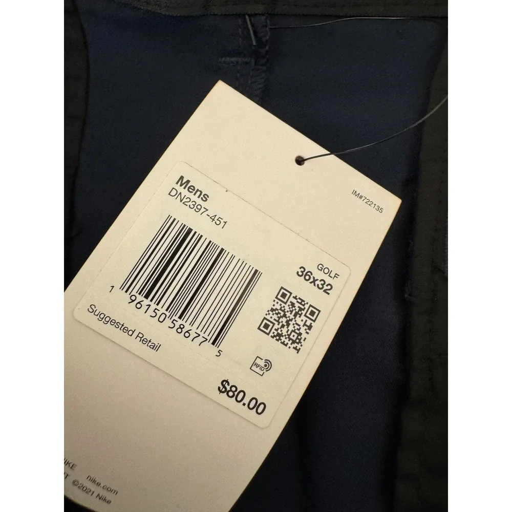 Nike Victory Golf Pants 36x32 Navy Dri-FIT Ankle Length athleisure tech wear